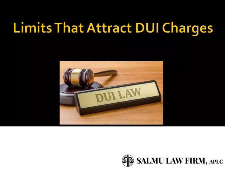 limits that attract dui charges