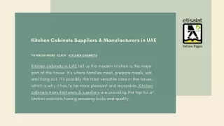 Kitchen Cabinets Suppliers & Manufacturers in UAE