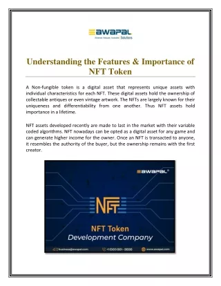 Understanding the Features & Importance of NFT Token