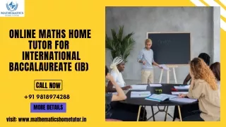 Online Maths Home Tutor For IB