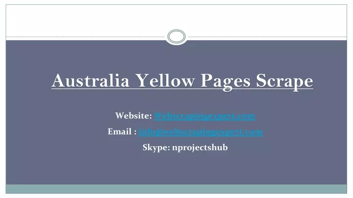 australia yellow pages scrape