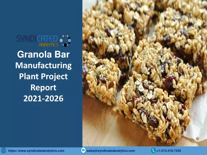 granola bar manufacturing plant project report