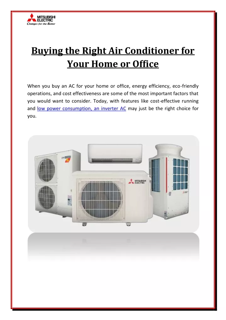 buying the right air conditioner for your home