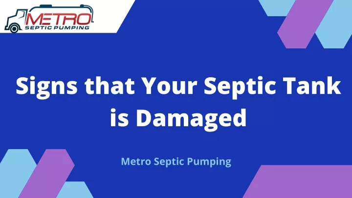 signs that your septic tank is damaged