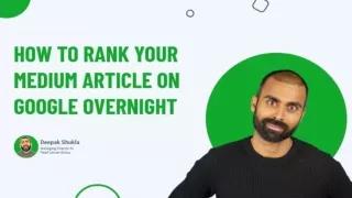 Rank Your Medium Article on Google Overnight