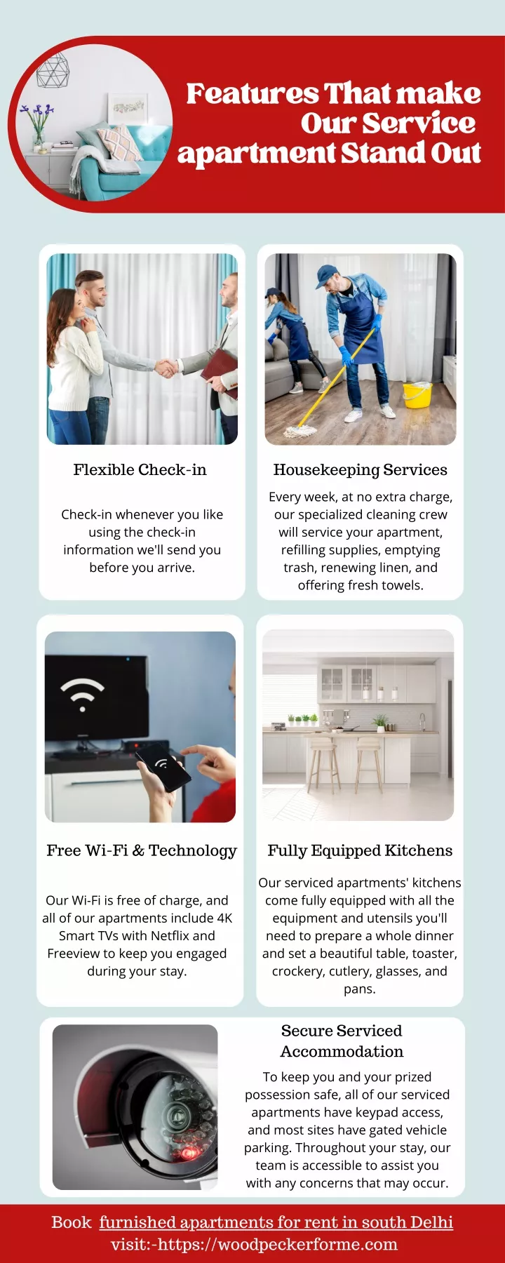 features that make our service apartment stand out