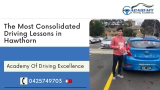 The Most Consolidated Driving Lessons in Hawthorn and Balwyn