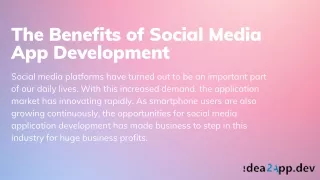 The Benefits of Social Media App Development