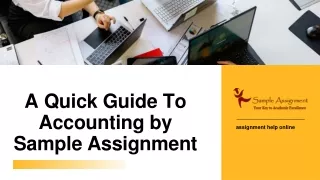 a quick guide to accounting by sample assignment