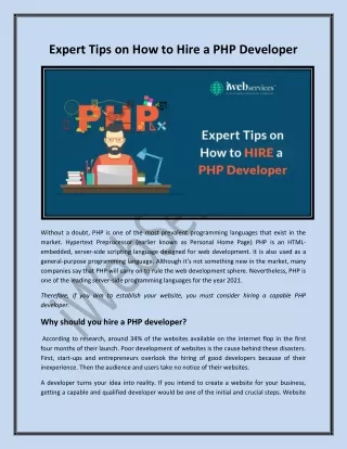 expert tips on how to hire a php developer