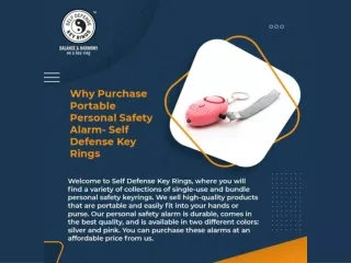 Why Purchase Portable Personal Safety Alarm- Self Defense Key Rings