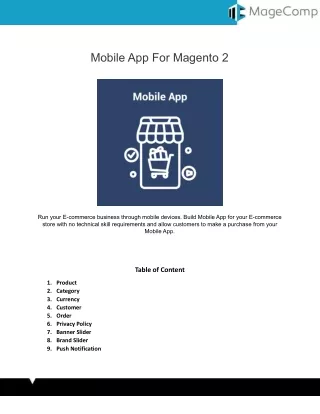 Mobile App for Magento 2