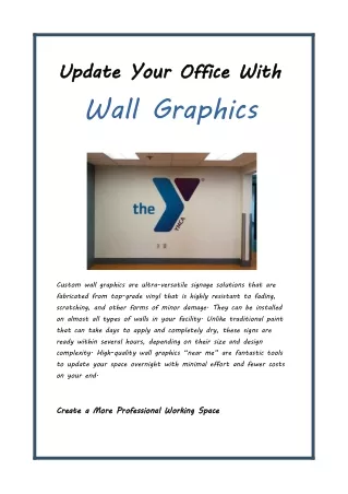 Update Your Office With Wall Graphics