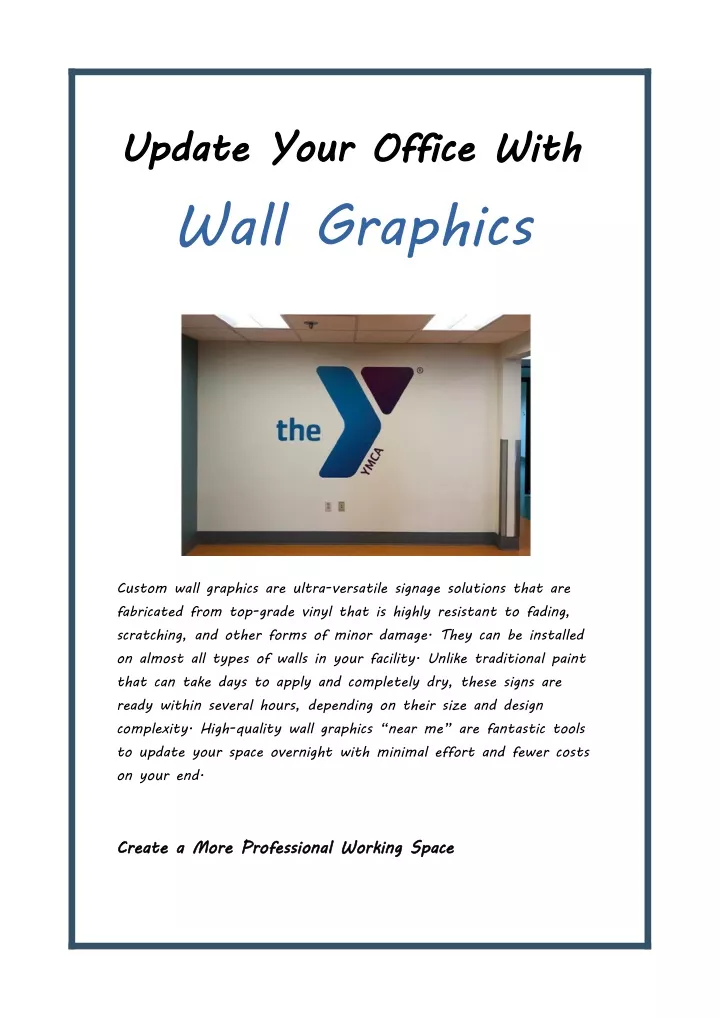 update your office with wall graphics