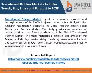transdermal patches market industry trends size