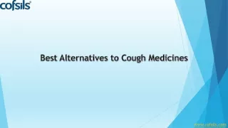 Best Alternatives to Cough Medicines
