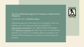 Advertisement Companies