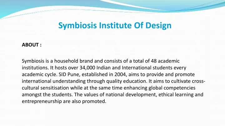 symbiosis institute of design