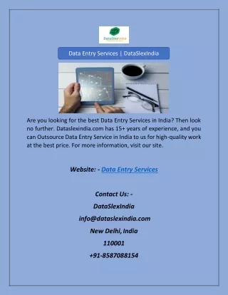 Data Entry Services | DataSlexIndia