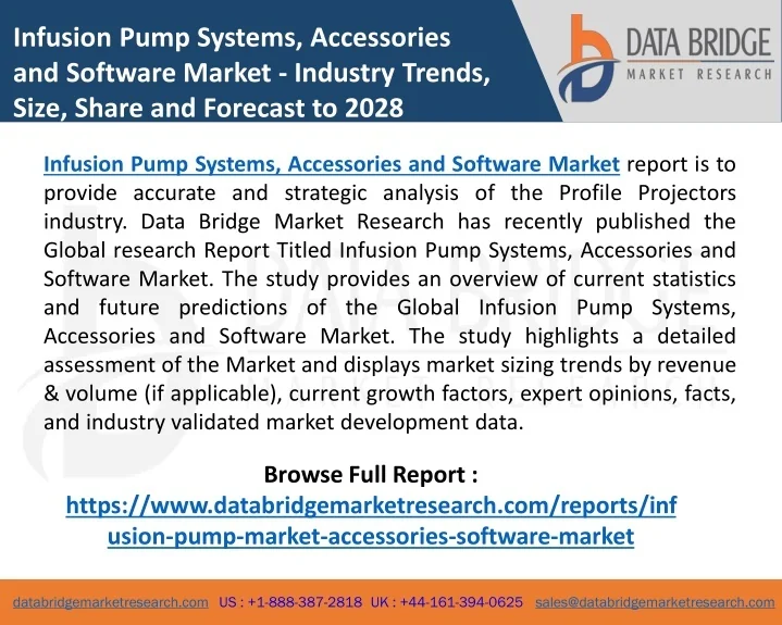 PPT Infusion Pump Systems, Accessories and Software Market Technologies PowerPoint