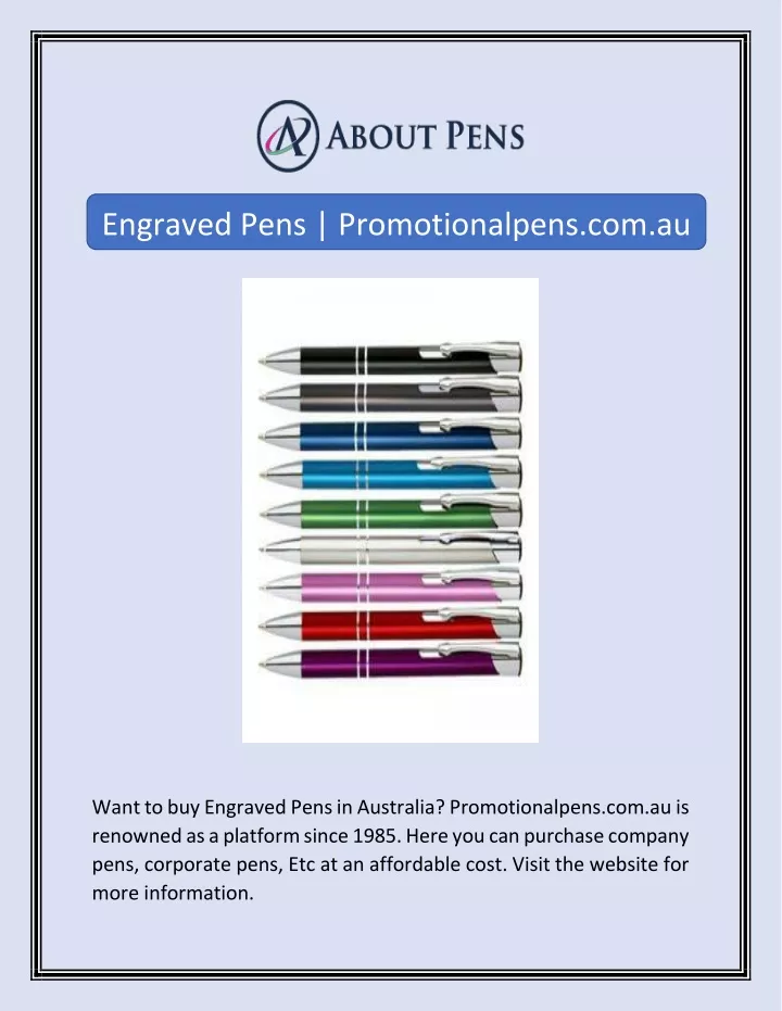 engraved pens promotionalpens com au