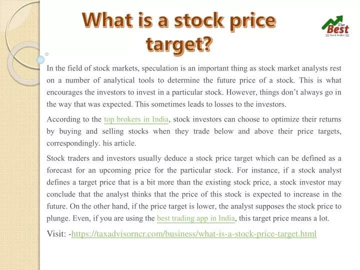 in the field of stock markets speculation