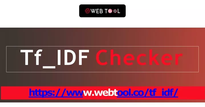tf idf checker