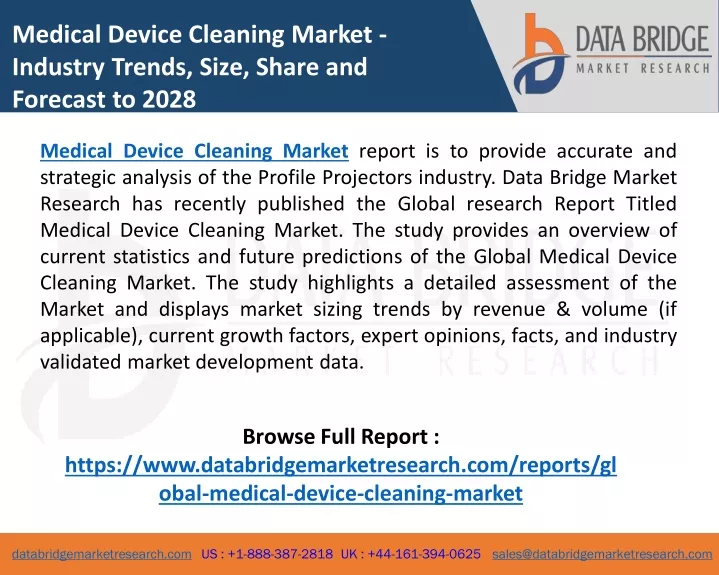 medical device cleaning market industry trends