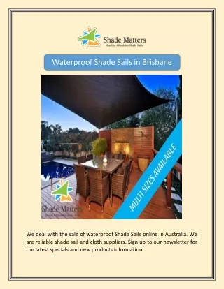 waterproof shade sails in brisbane