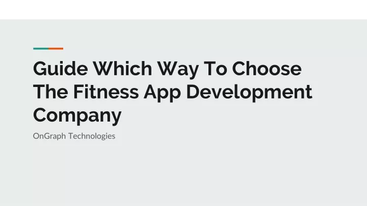 guide which way to choose the fitness app development company