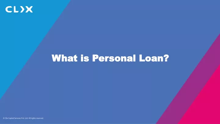 what is personal loan
