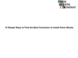 10 simple ways to find the best contractor