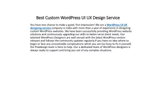 Best Custom WordPress UI UX Design Service