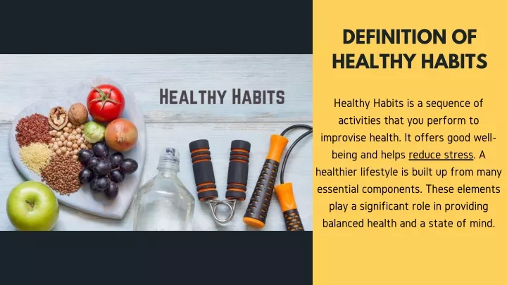 definition of healthy habits healthy habits