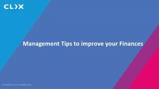 Management Tips to improve your Finances