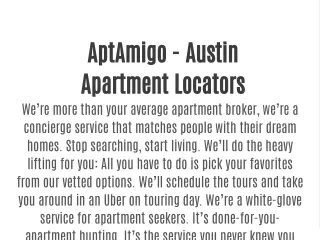 AptAmigo - Austin Apartment Locators