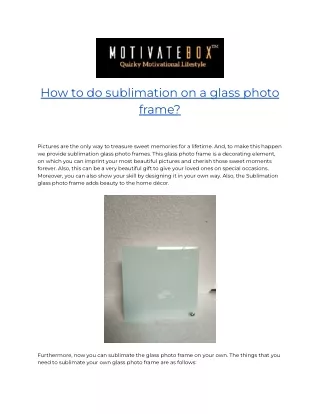 Glass Photo Frame