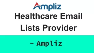 healthcare email lists provider