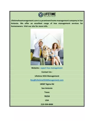 Expert Hoa Management | Lifetimehoamanagement.com