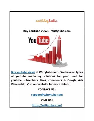 buy youtube views wittytube com