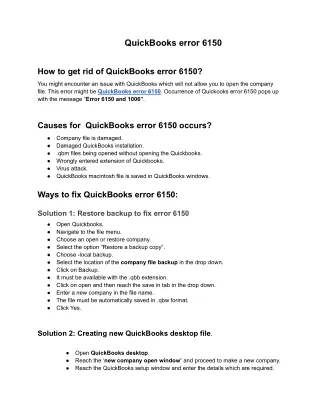 quickbooks error 6150