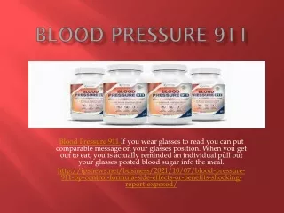 Blood Pressure 911
