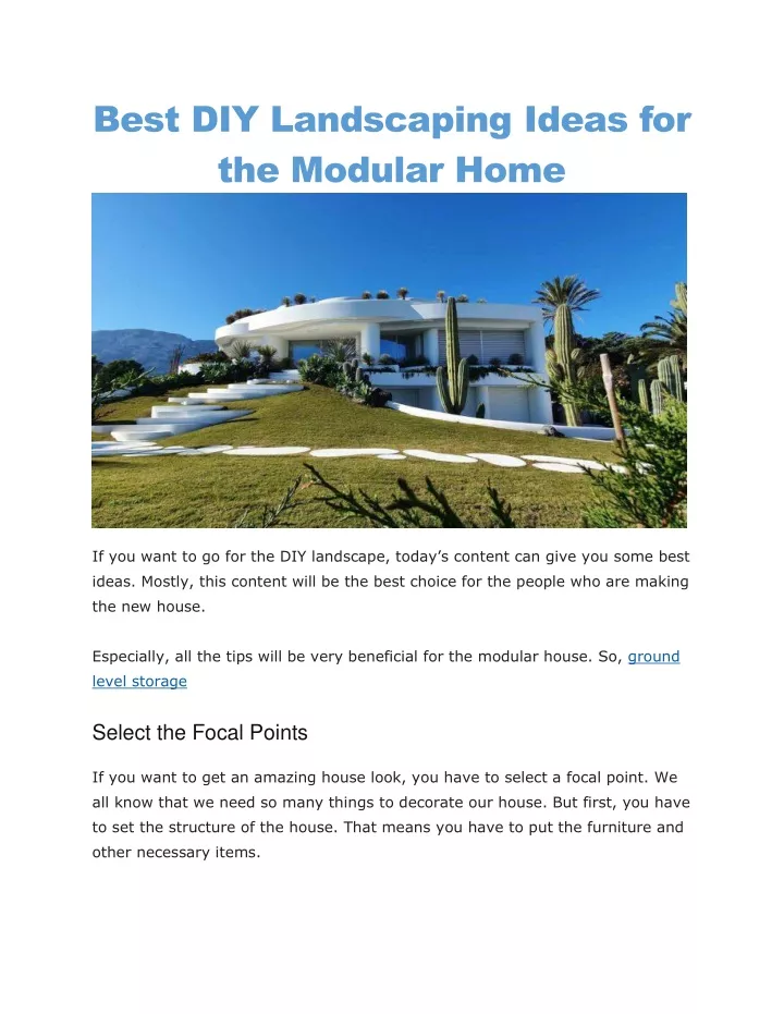 best diy landscaping ideas for the modular home