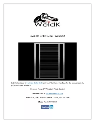 Invisible Grille Delhi - Weldkart