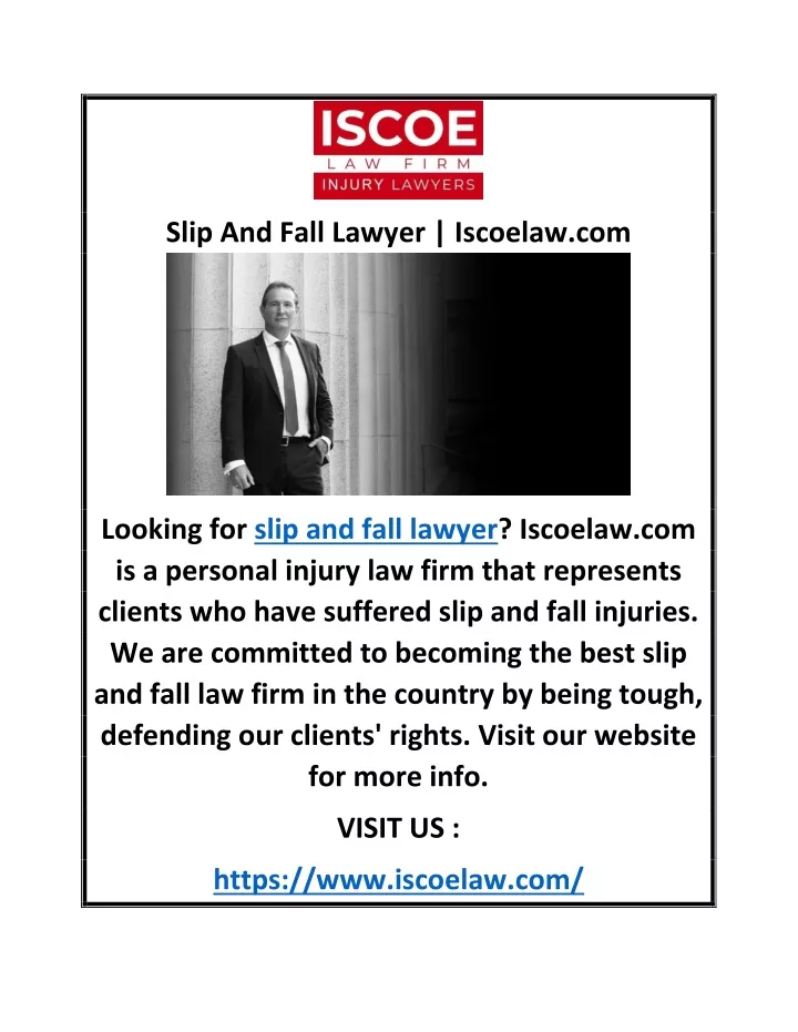 PPT - Slip And Fall Lawyer | Iscoelaw.com PowerPoint Presentation, Free ...