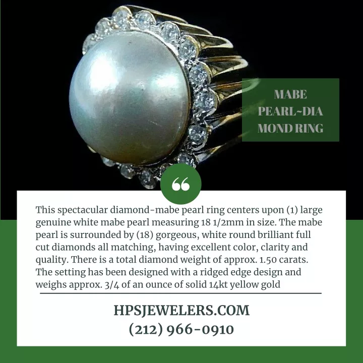 mabe pearl dia mond ring