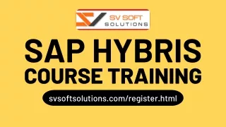 SAP Hybris Course Training | SV Soft Solutions | FREE demo session