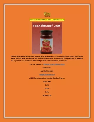 Strawberry Jam Online in India