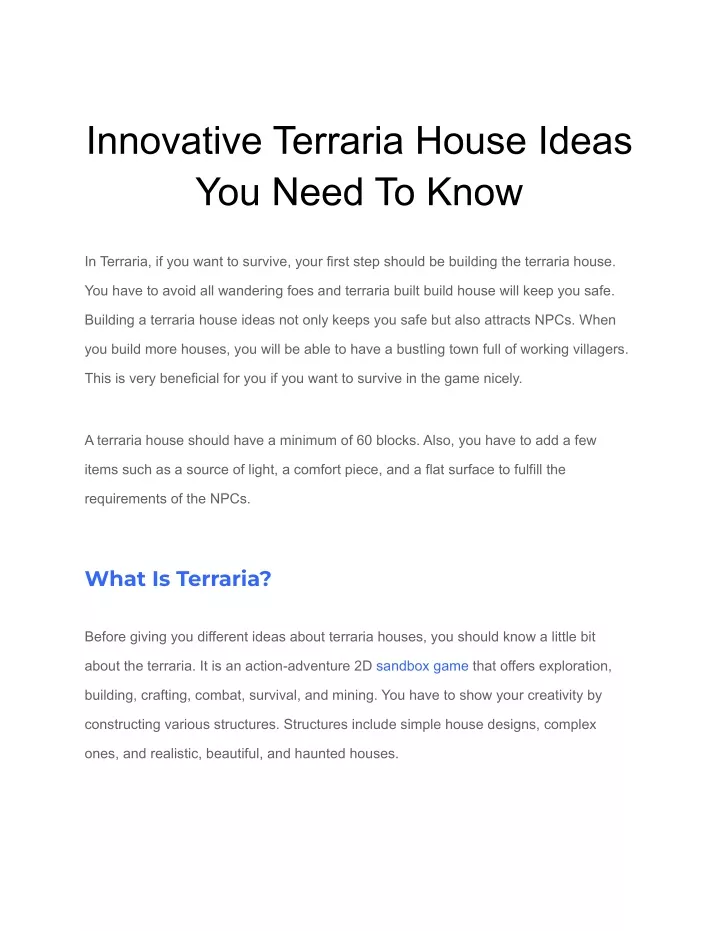 innovative terraria house ideas you need to know
