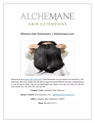 Women Hair Extensions | Alchemane.com